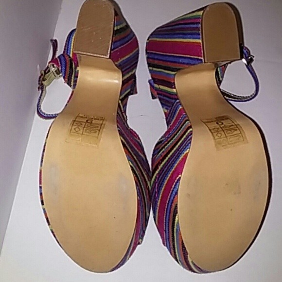 YOKI Kelly Fuchsia Guatemala Striped Platform 9 - Picture 4 of 6